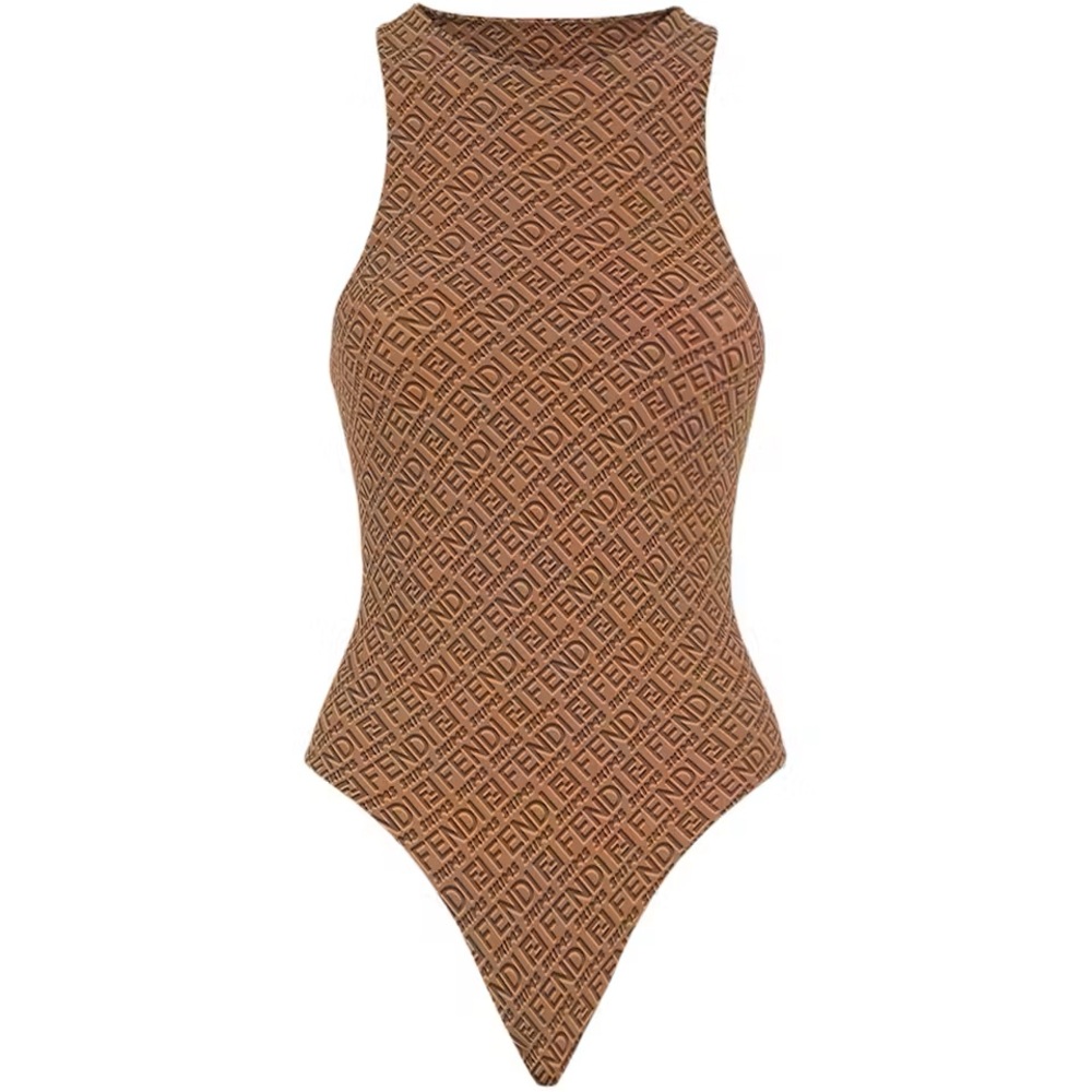 SKIMS Brown Patterned Bodysuit